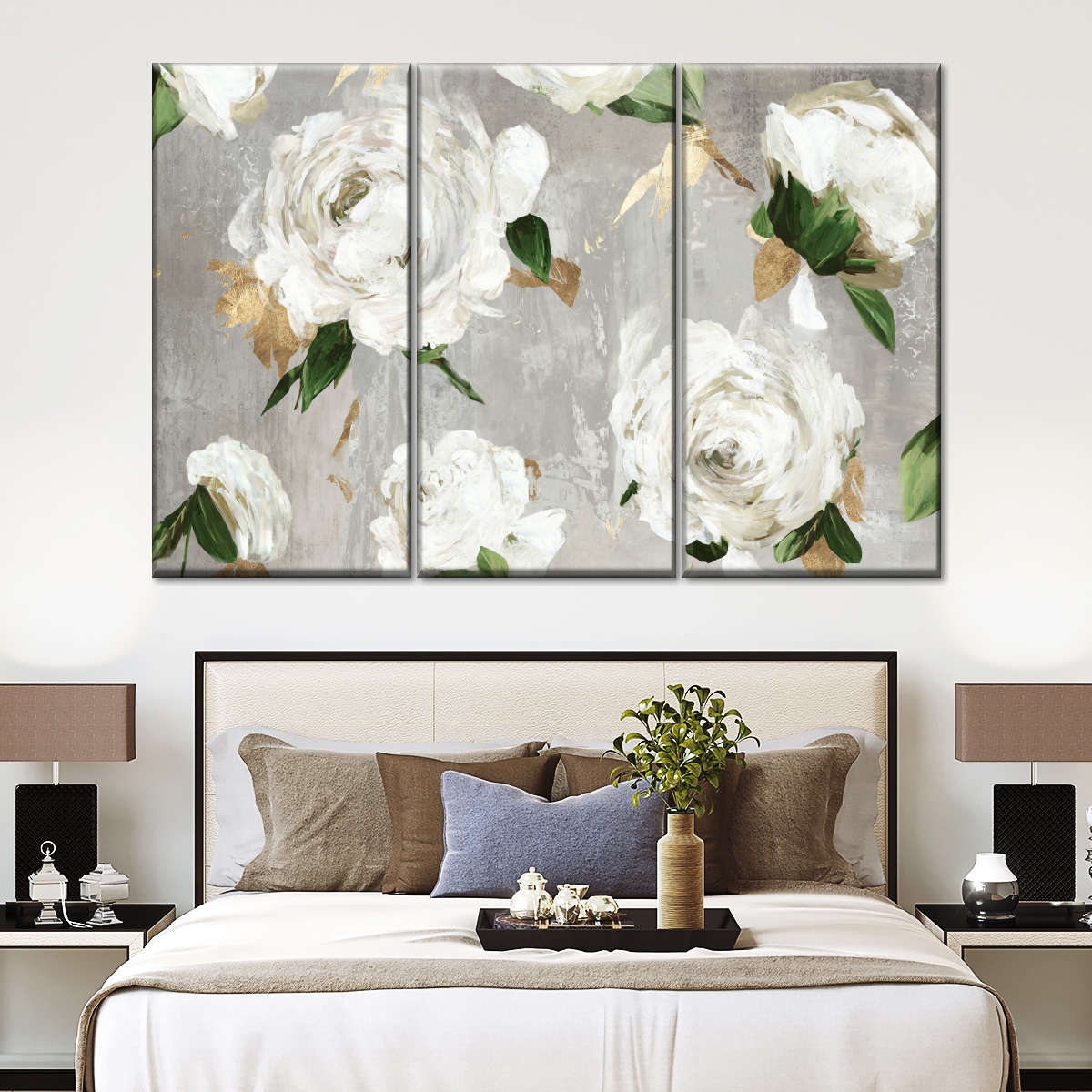 Pure White Peony Garden Wall Art