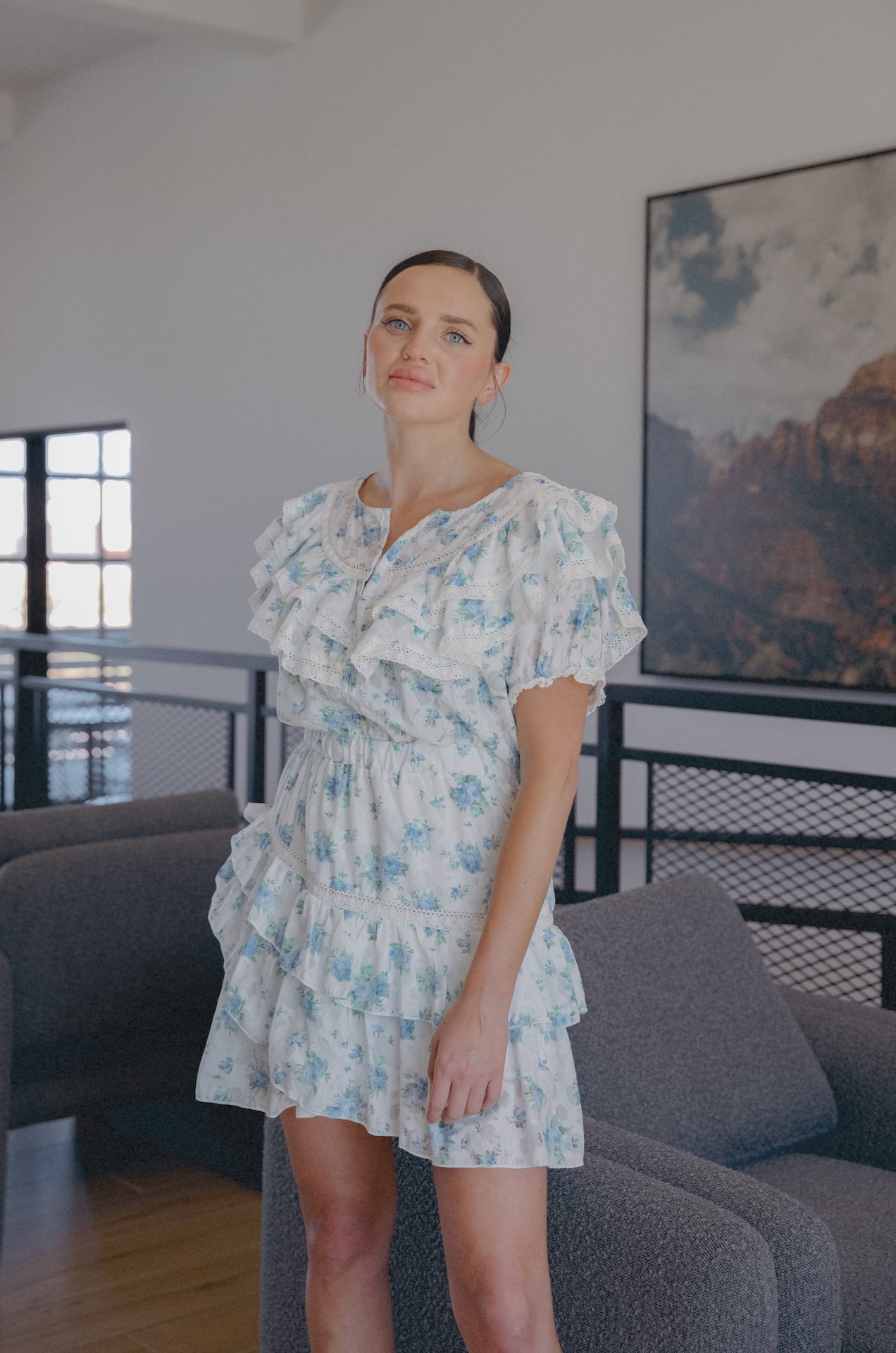 Luna Ruffle Mini Dress