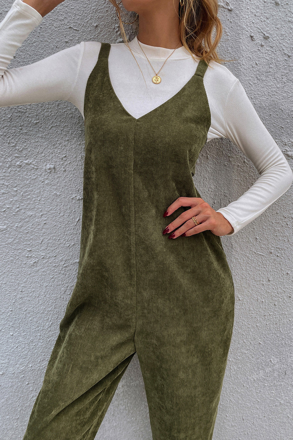 V-Neck Bow Back Jumpsuit