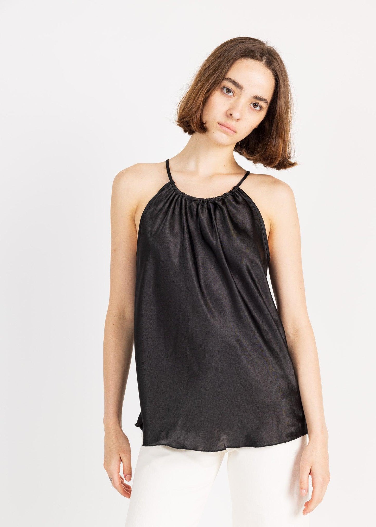 CAHUENGA TOP silky satin