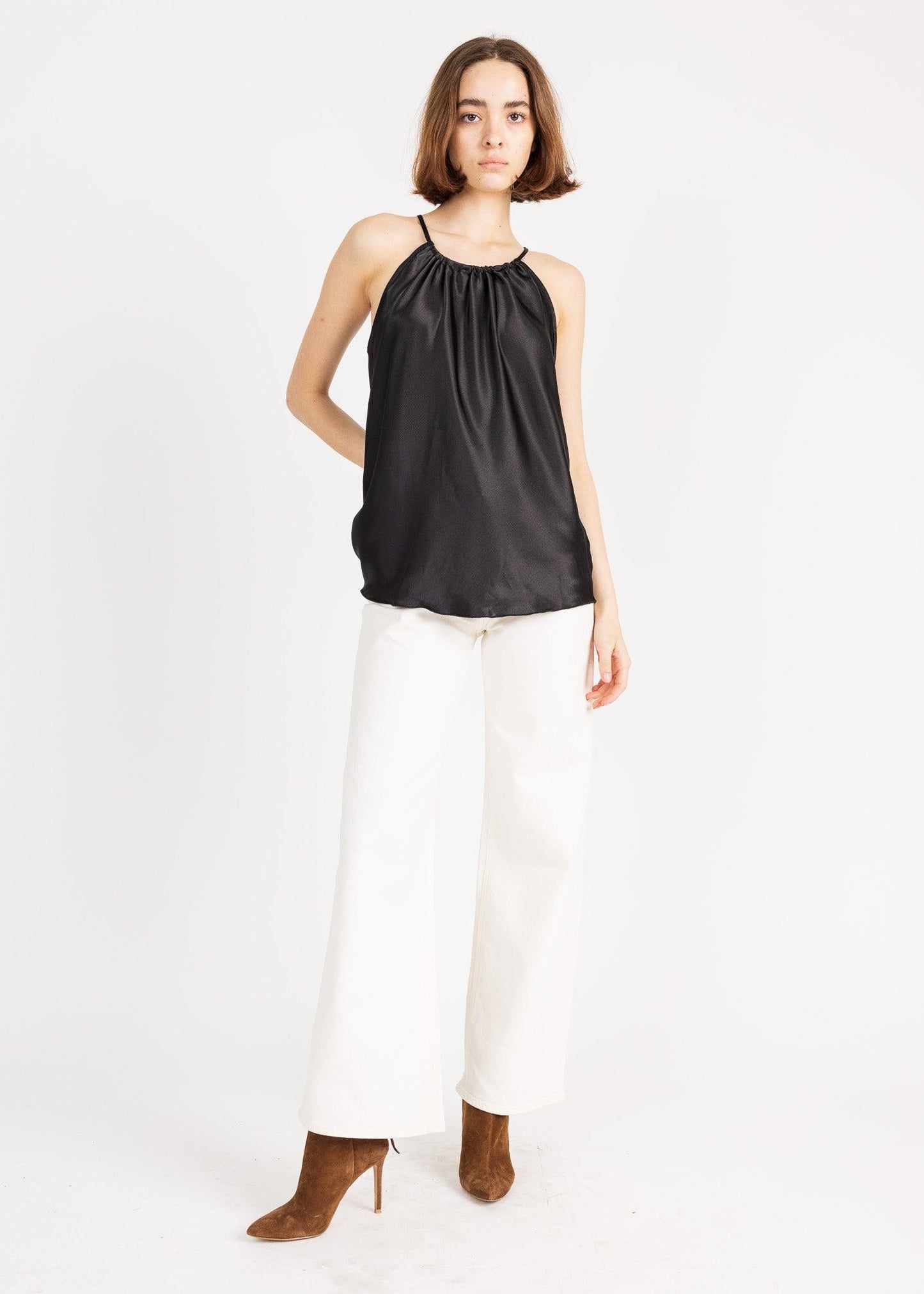 CAHUENGA TOP silky satin