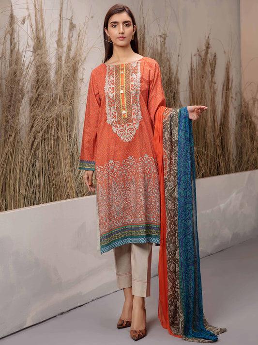 2-Piece Embroidered Lawn Suit