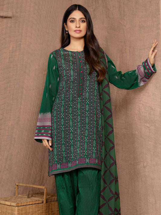 3 Piece Printed Textured Lawn Suit