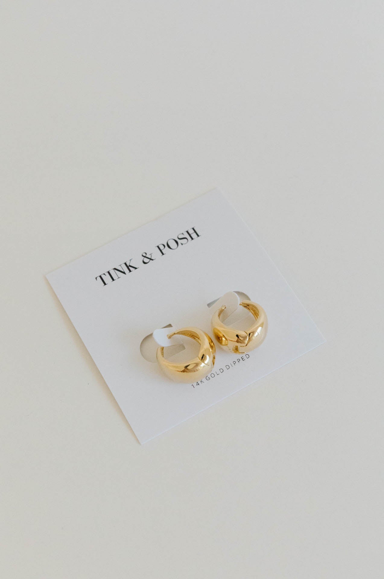 14K Gold Chunky Hoop Earrings