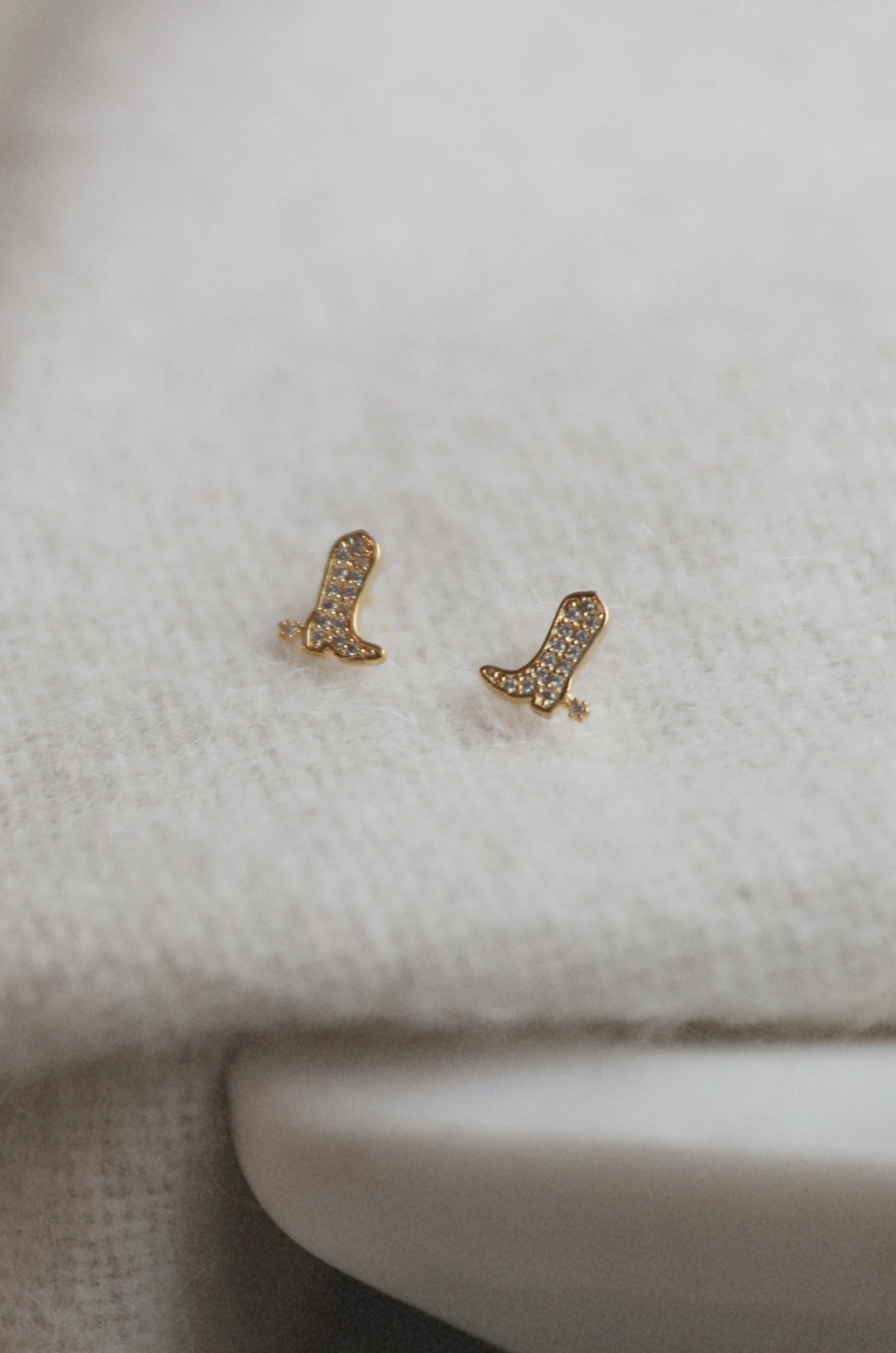 14k Gold Cowboy Boot Earrings