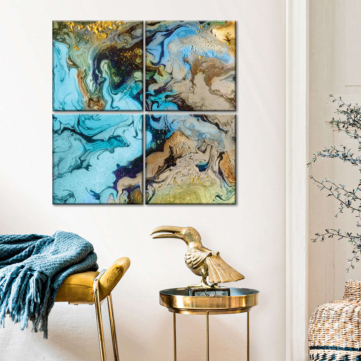 Turquoise Marble I Wall Art