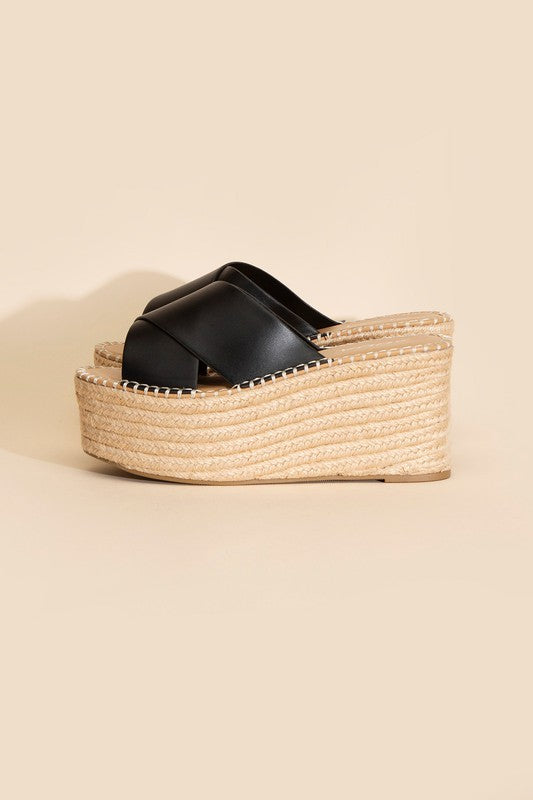 Raffia Platform Slides