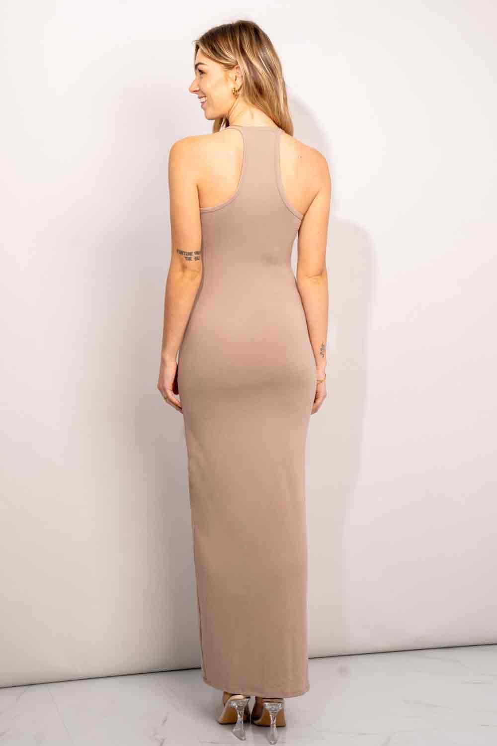 Zenana Racerback V-Neck Maxi Dress