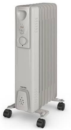 Daewoo HEA1130 Oil Filled Radiator with Thermostat Portable 1500w White- NEW