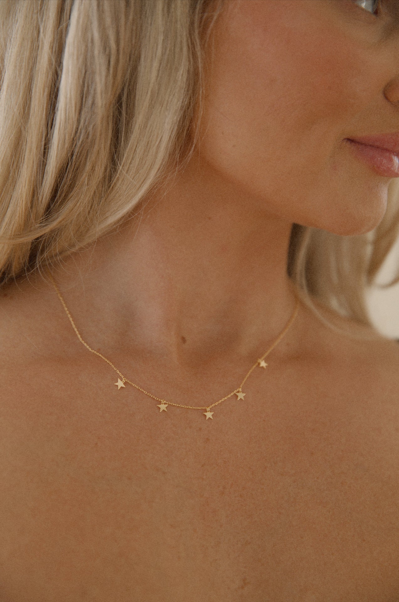 In The Stars Dainty 18K Gold Star Necklace
