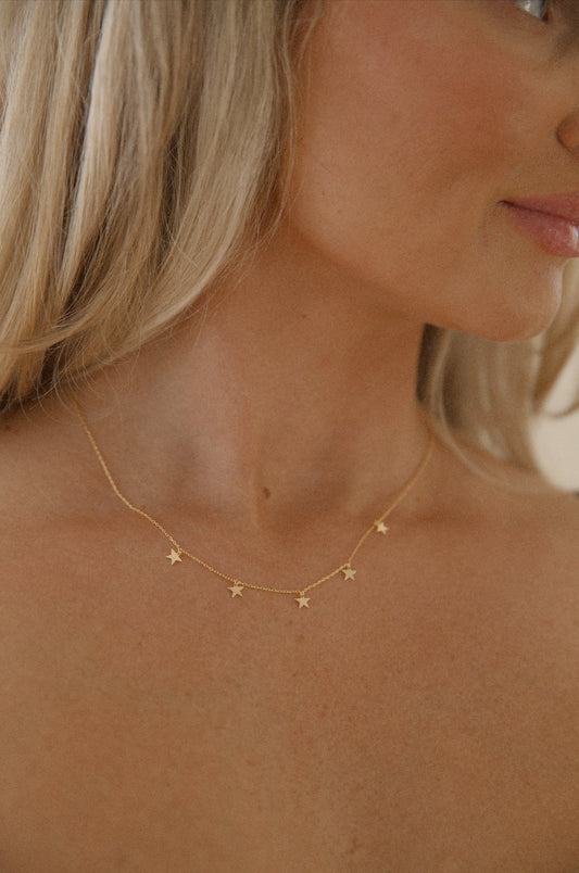 In The Stars Dainty 18K Gold Star Necklace