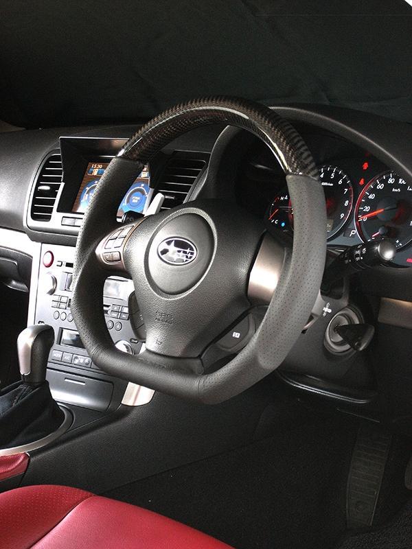 DAMD Carbon D-Shaped Steering Wheels - Subaru WRX/STi (05-07), Legacy/Outback (04-06), Forester (05-08)