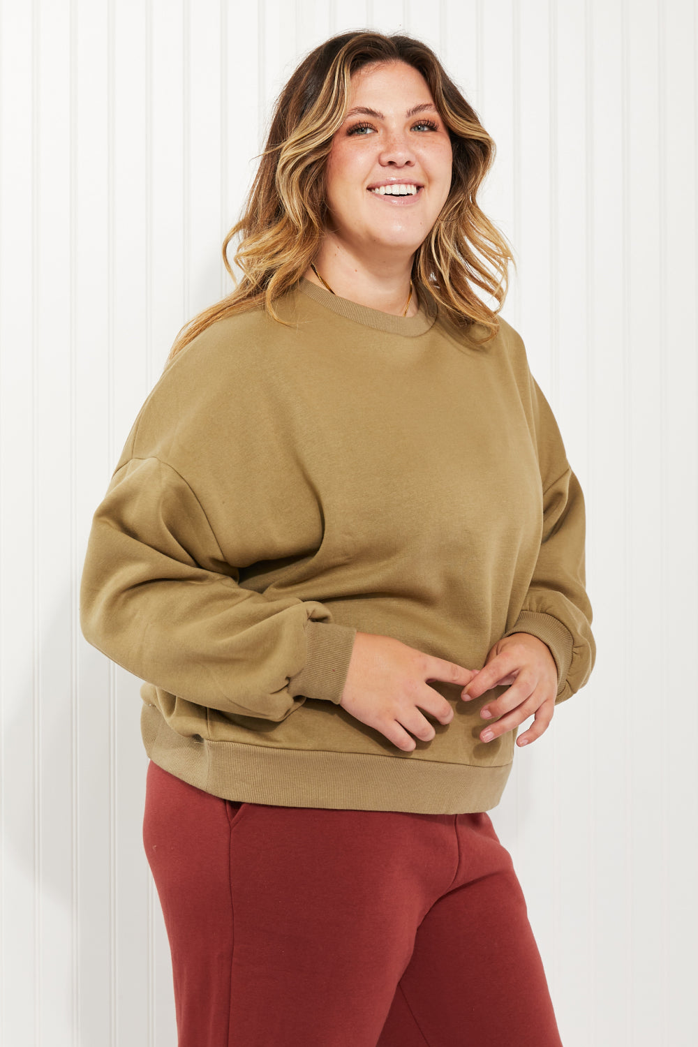 Zenana October Twilight Full Size Drop Shoulder Sweatshirt