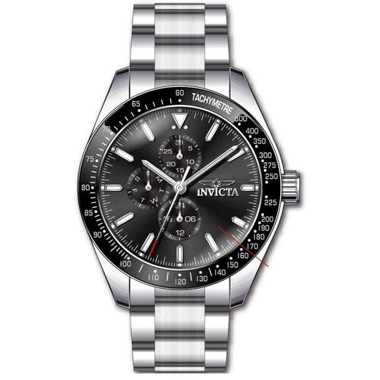 Invicta Aviator Men's Multifunction Black Dial Watch