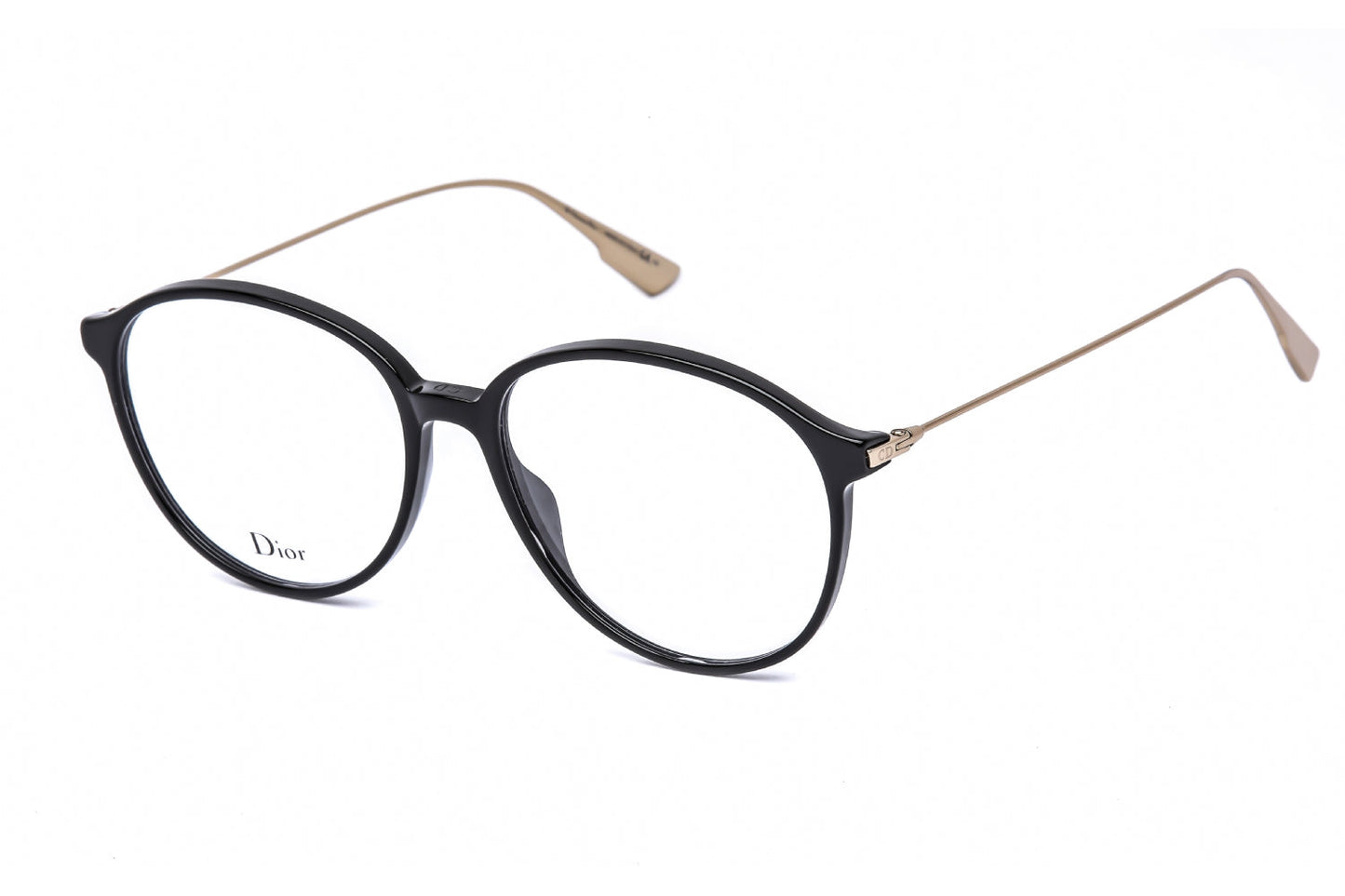 DIOR Men's Black Round Eyeglass Frames