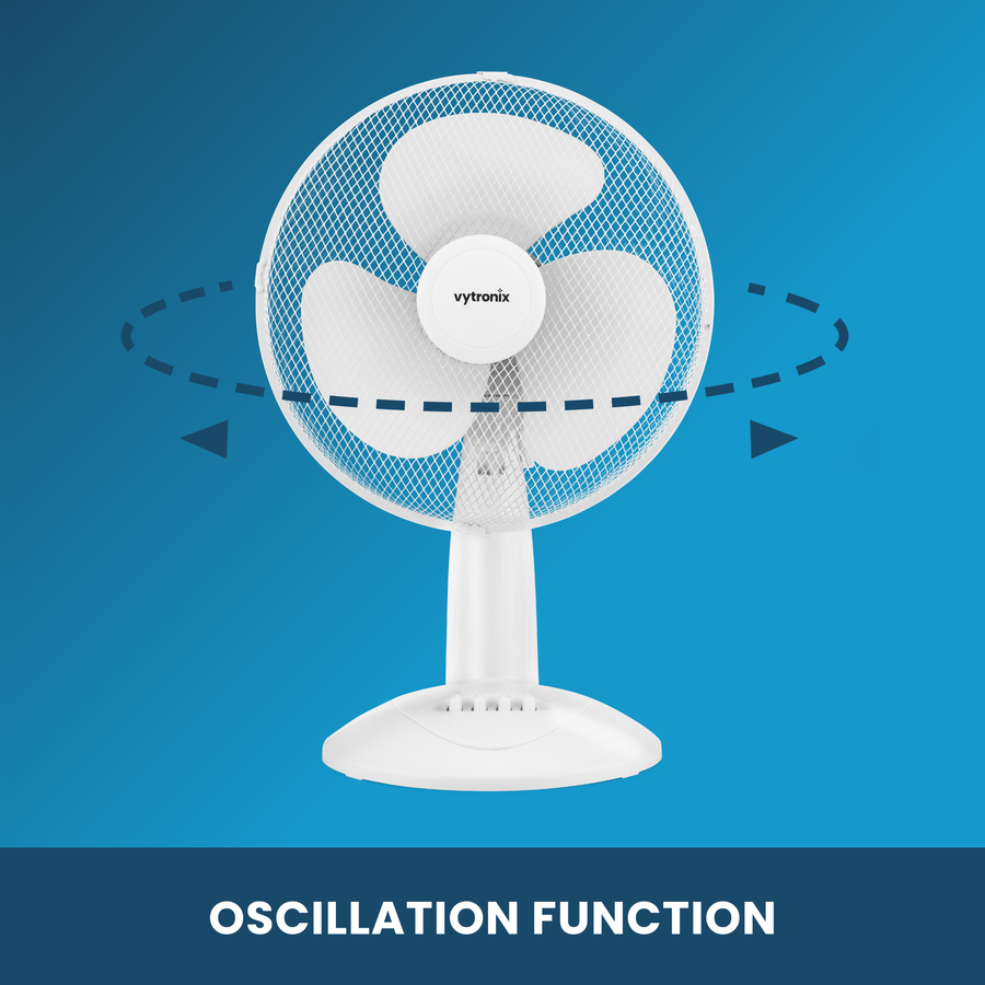 Vytronix DF12 Oscillating 3 Speed Desk Fan