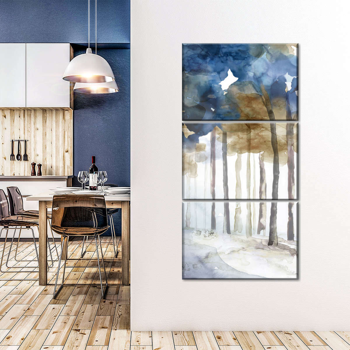 In The Blue Forest II Wall Art
