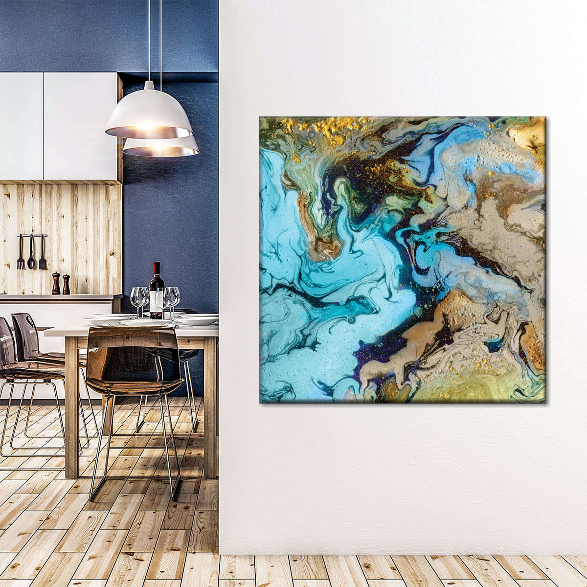 Turquoise Marble I Wall Art