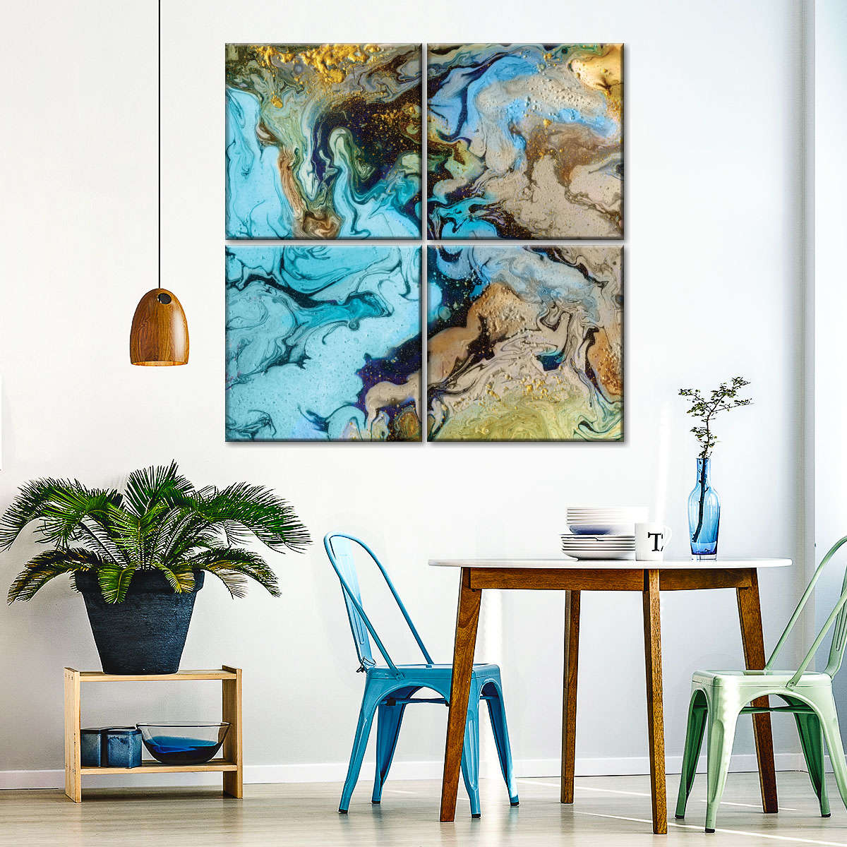 Turquoise Marble I Wall Art