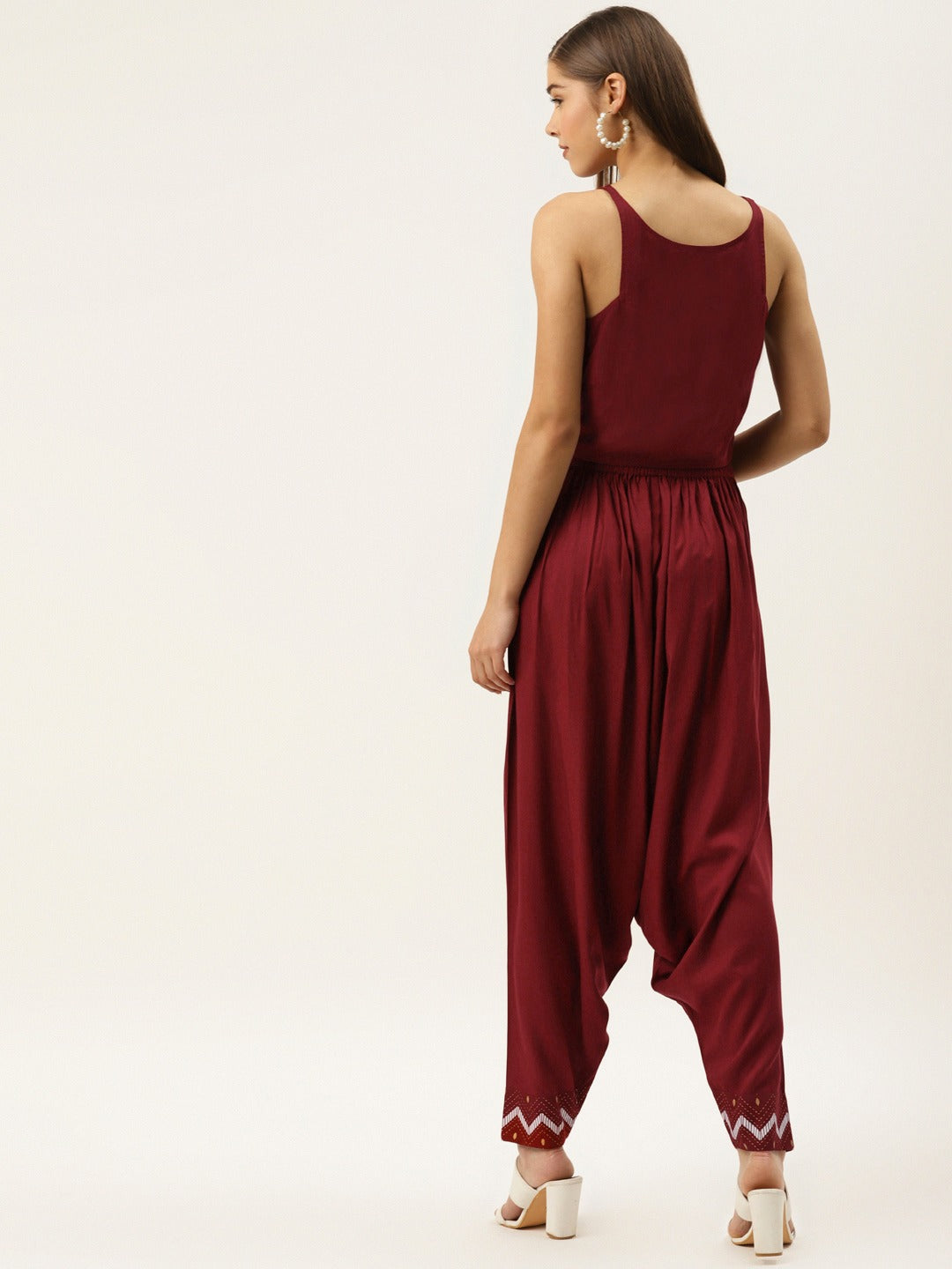 Crop top with Dhoti Pants