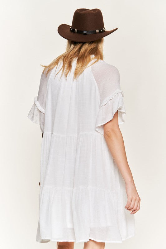Bohemian Style Ruffle Dress