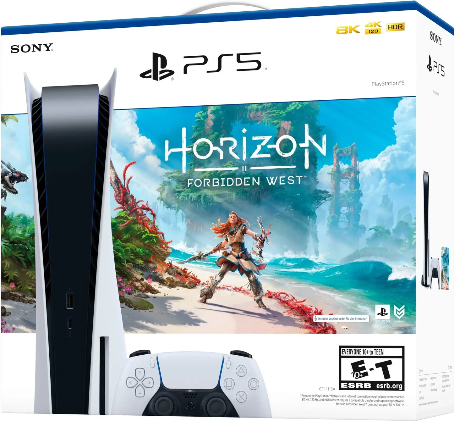 Play station 5 1.8TB Upgraded Horizon Forbidden West Bundle with Miles Morales and Mytrix Controller Charger