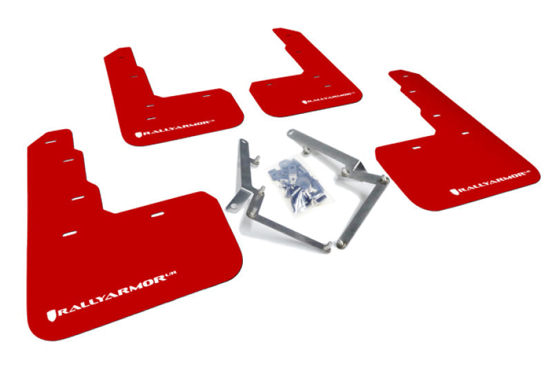 Rally Armor 17+ Honda Civic Type R UR Red Mud Flap w/ White Logo