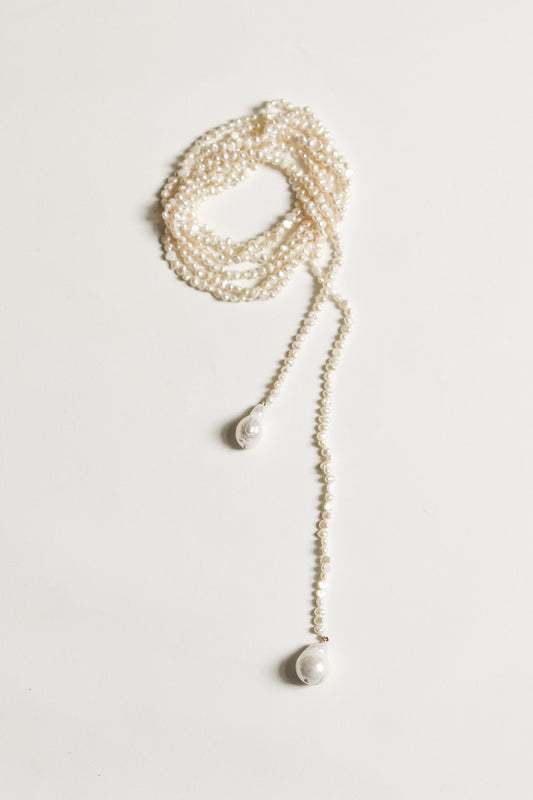 FRESHWATER PEARL KESHI WRAP BOLO