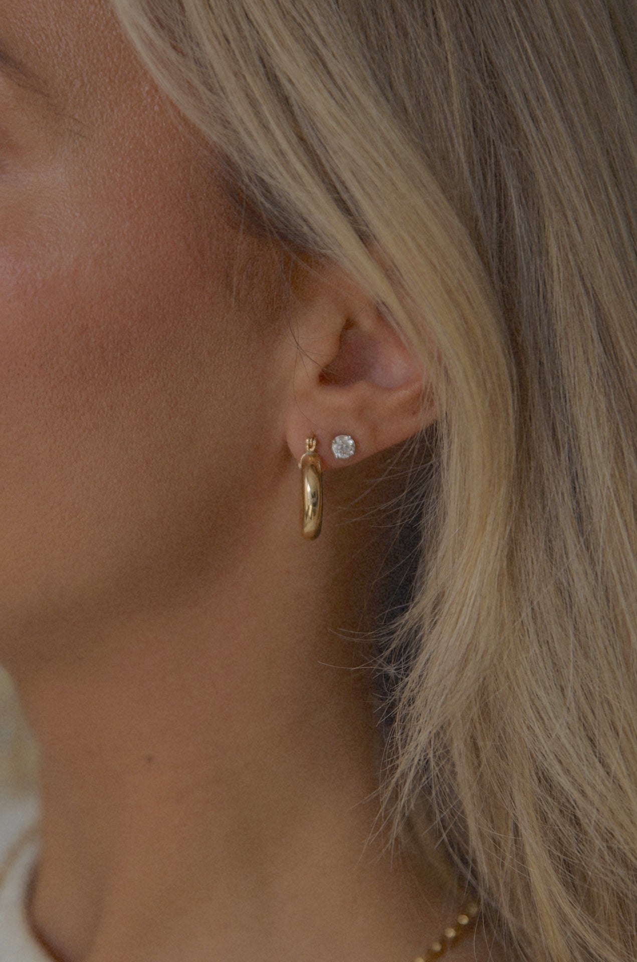 18k Gold Hoops