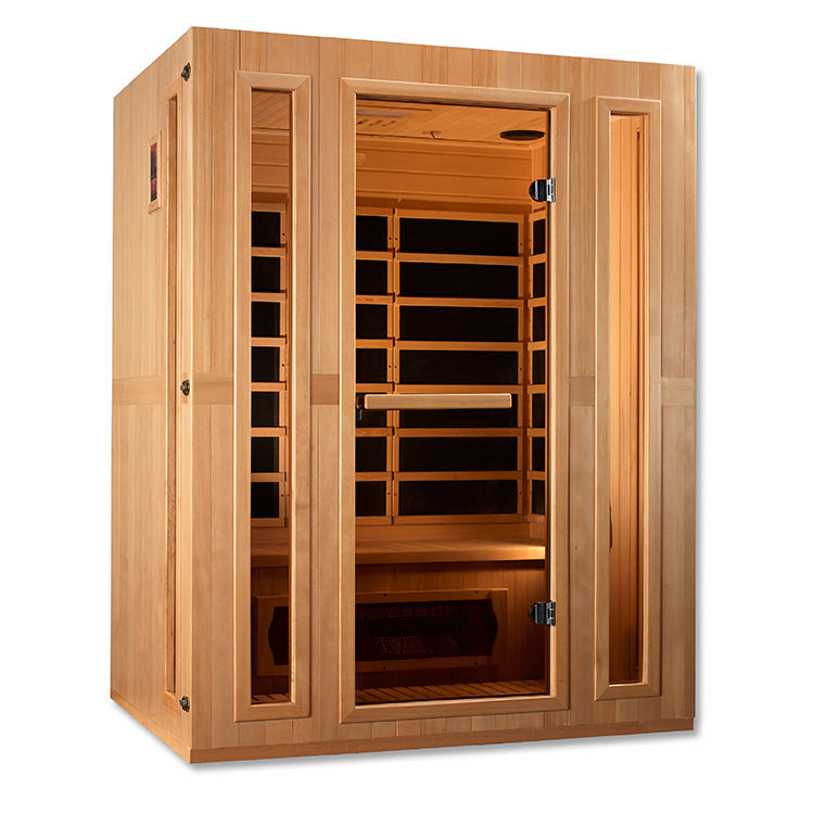 Maxxus Trinity 3-Person Corner Low EMF FAR Infrared Sauna (Canadian Hemlock)