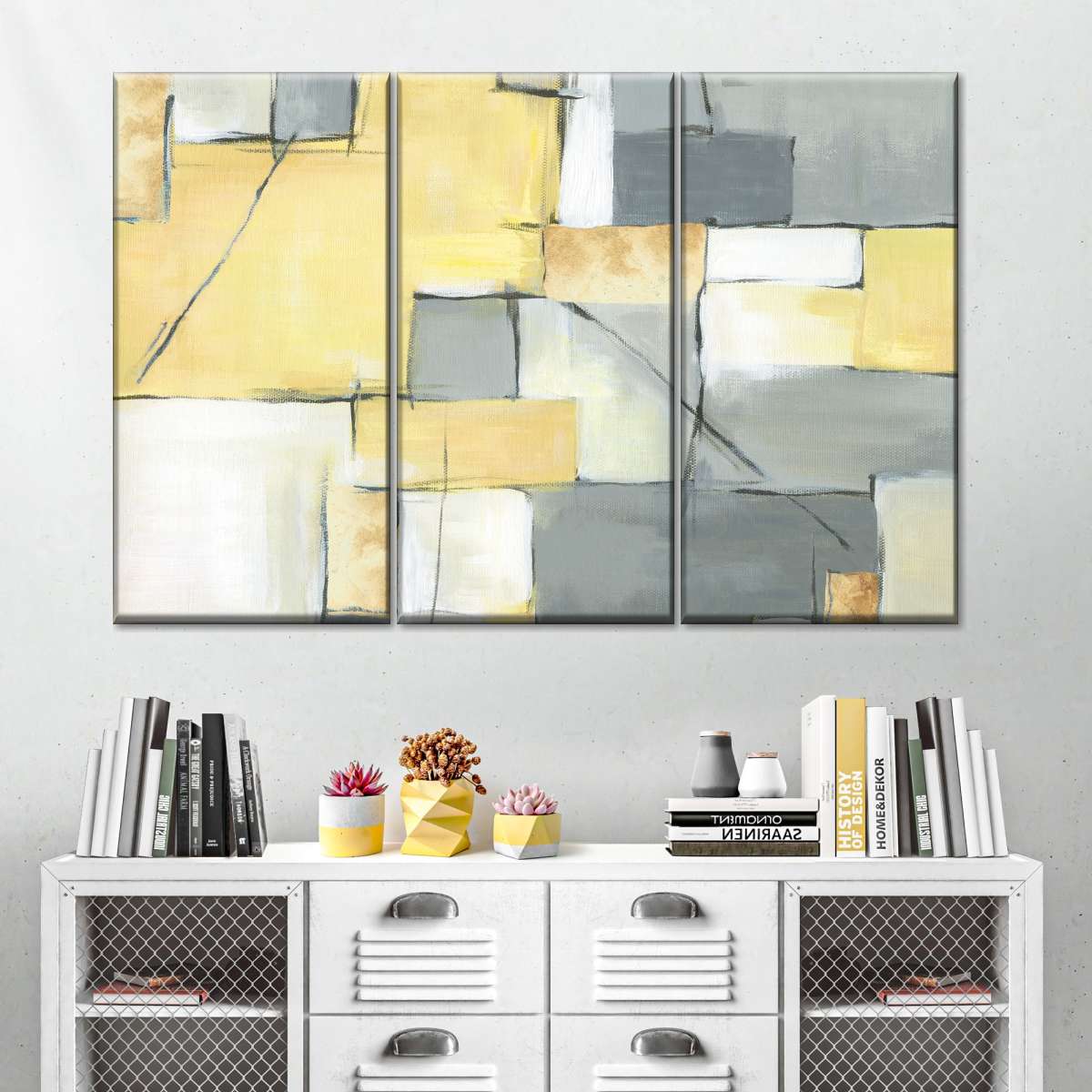 Golden Abstract III Wall Art