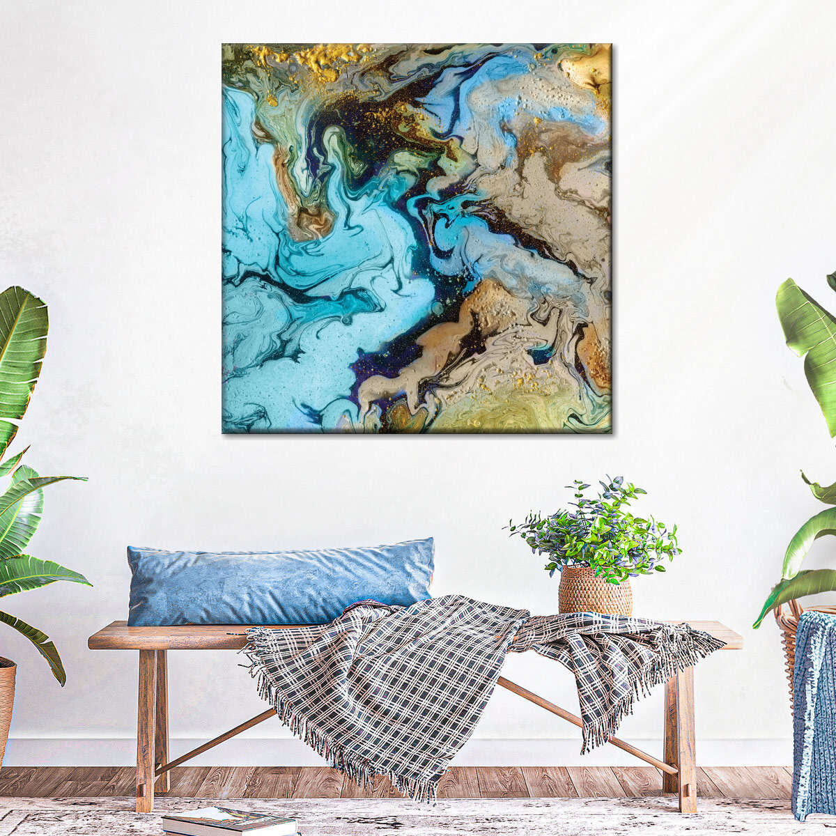 Turquoise Marble I Wall Art