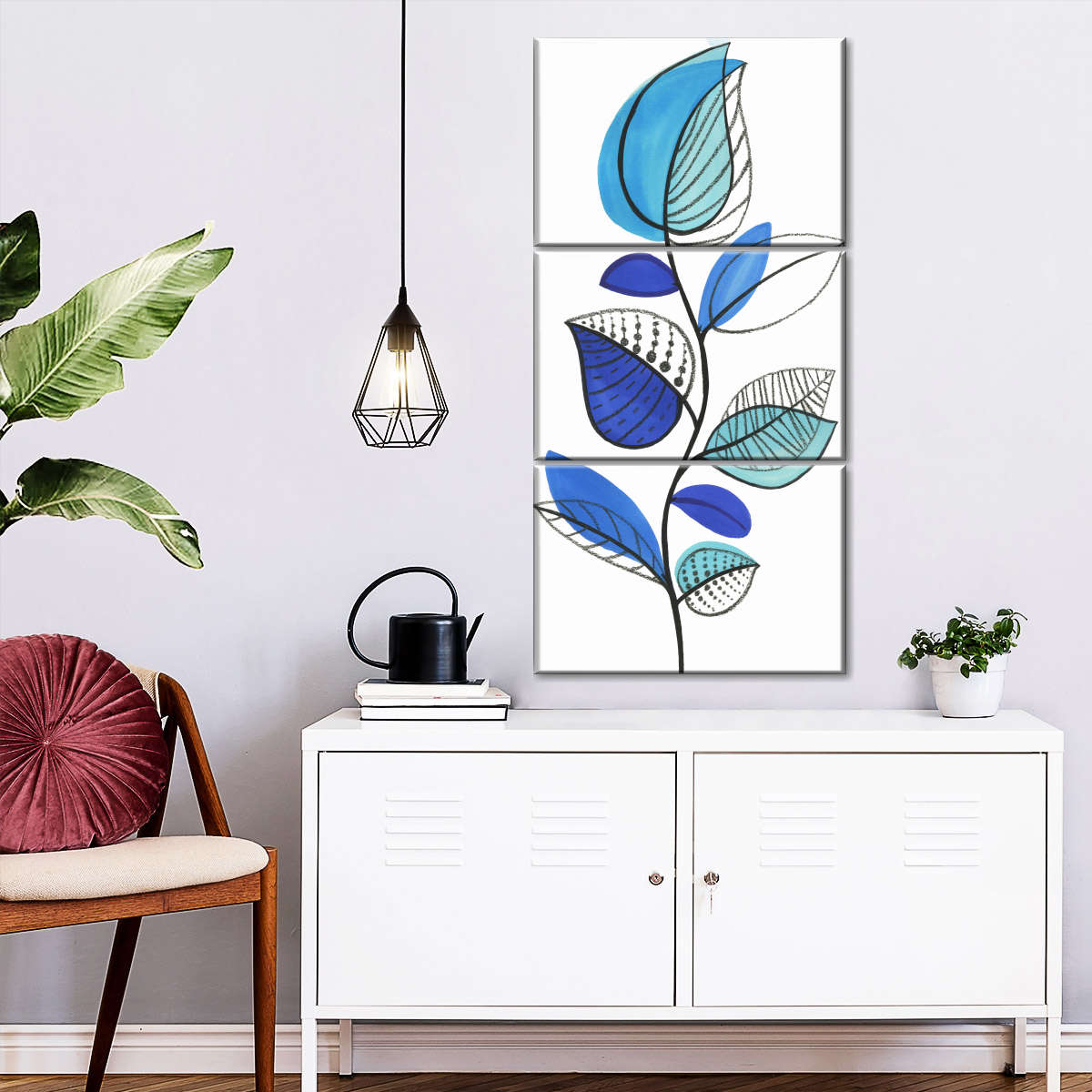 Illustrative Blue Wall Art