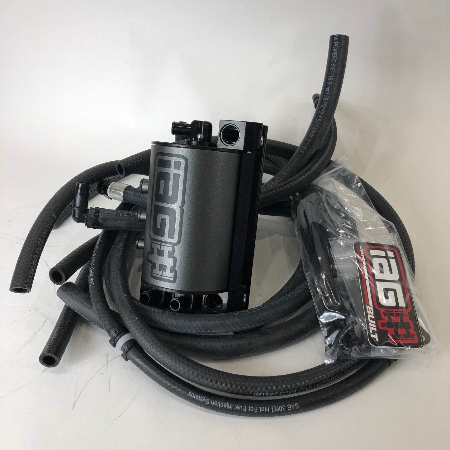 IAG Performance Street Air/Oil Separator in Silver for 2015+ Subaru WRX