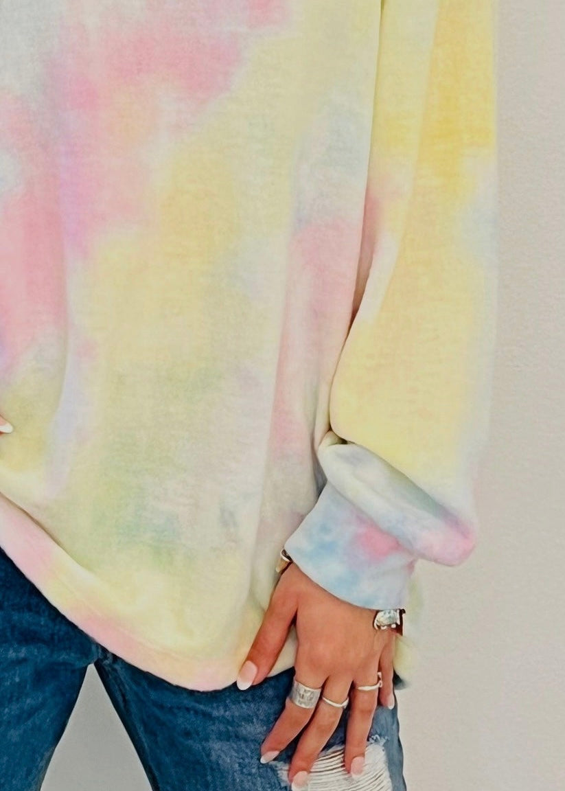 PORTLAND SWEATER brushed hatchi tiedye