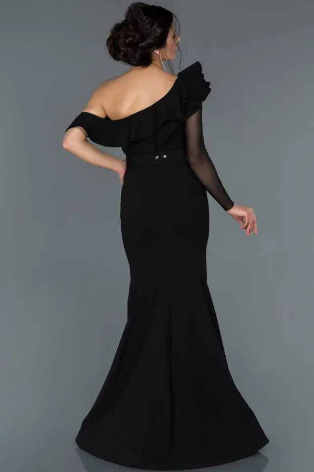 Long Black Mermaid Dress AFWABU1294