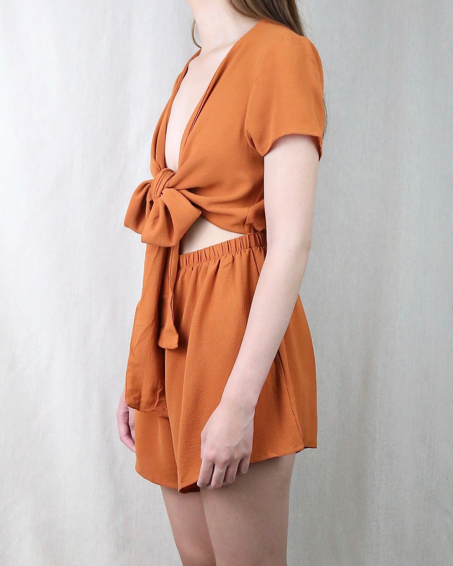 Reverse - Selena Romper in Rust