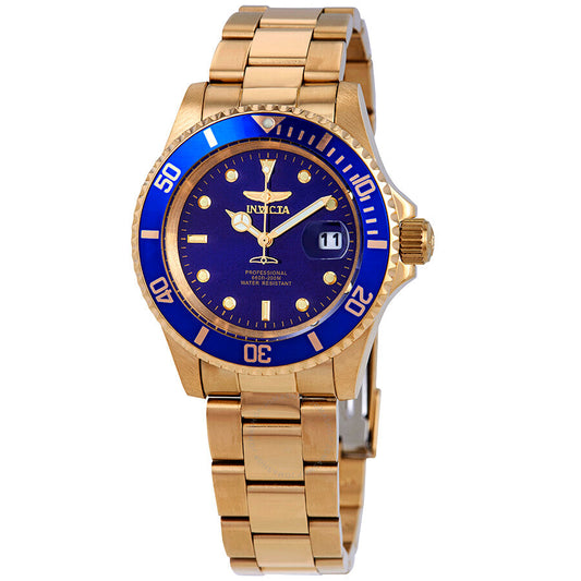 Invicta Pro Diver Gold-tone Blue Dial 40 mm Men's Watch