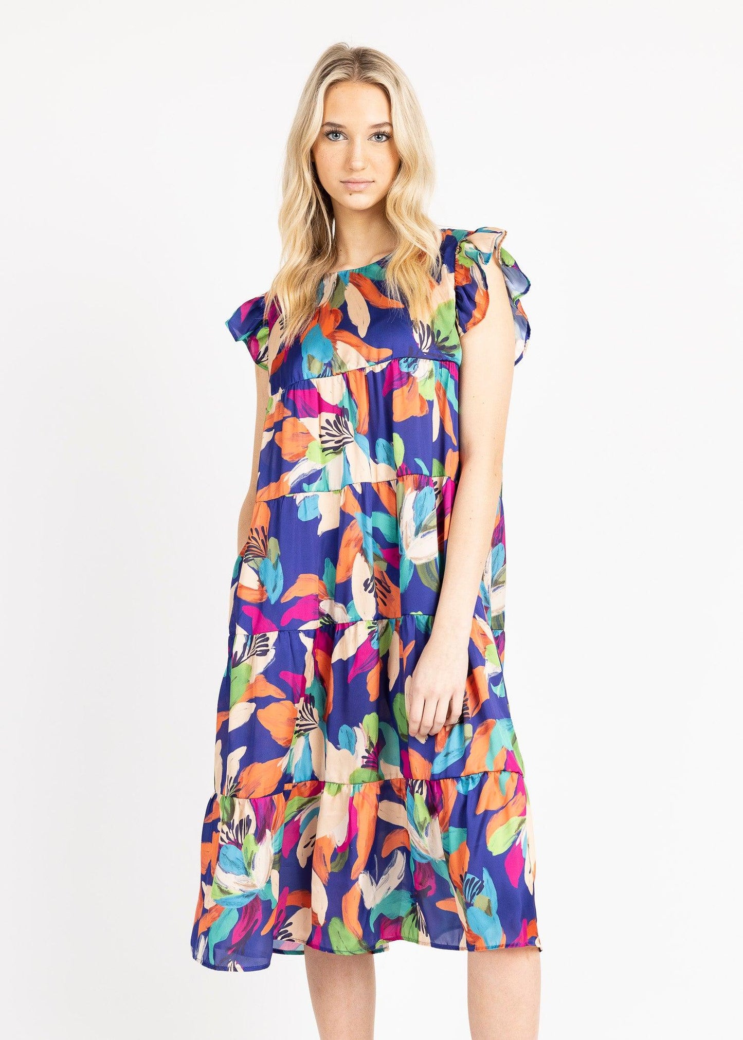 KRISTIN 3/4 DRESS print