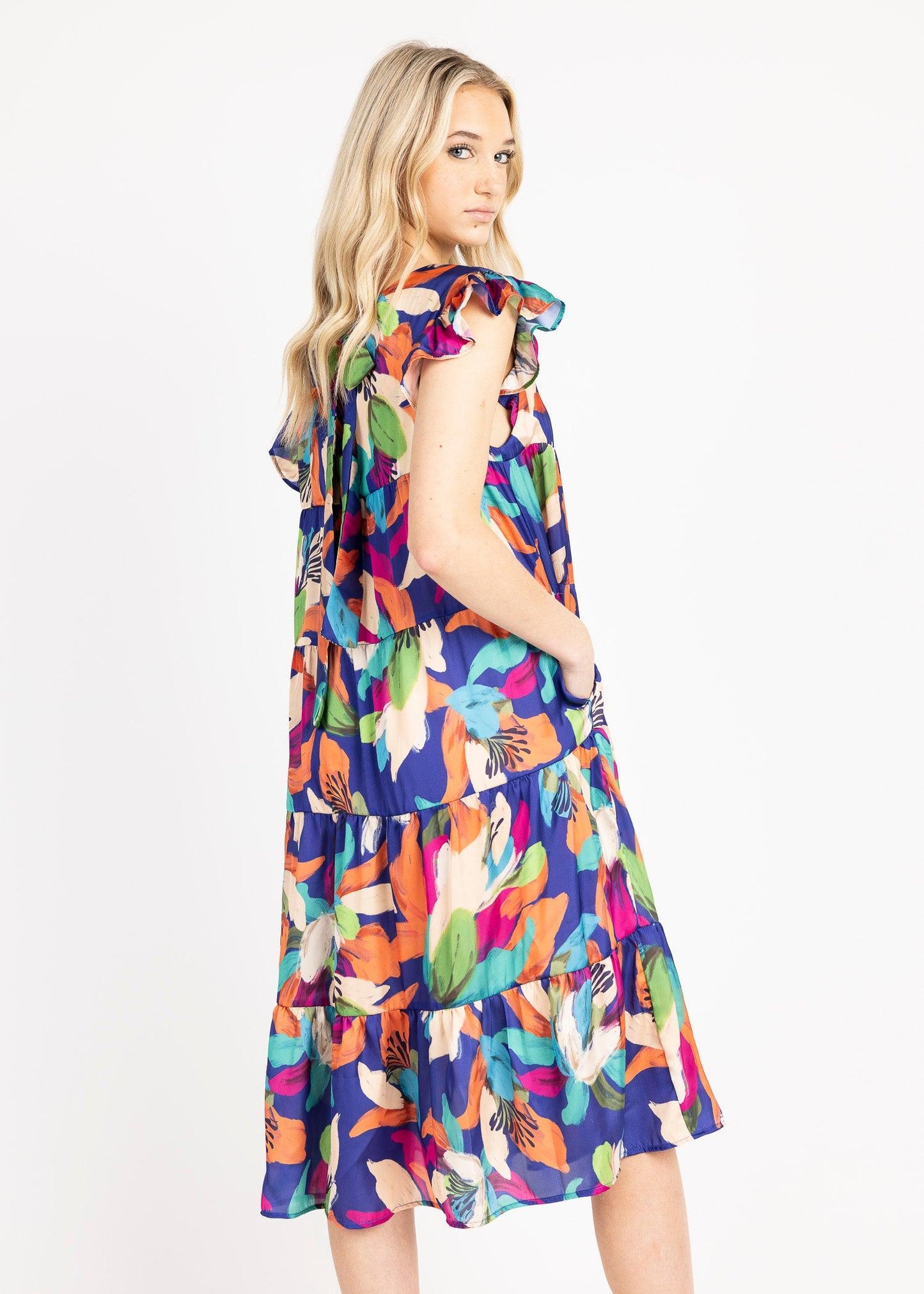 KRISTIN 3/4 DRESS print