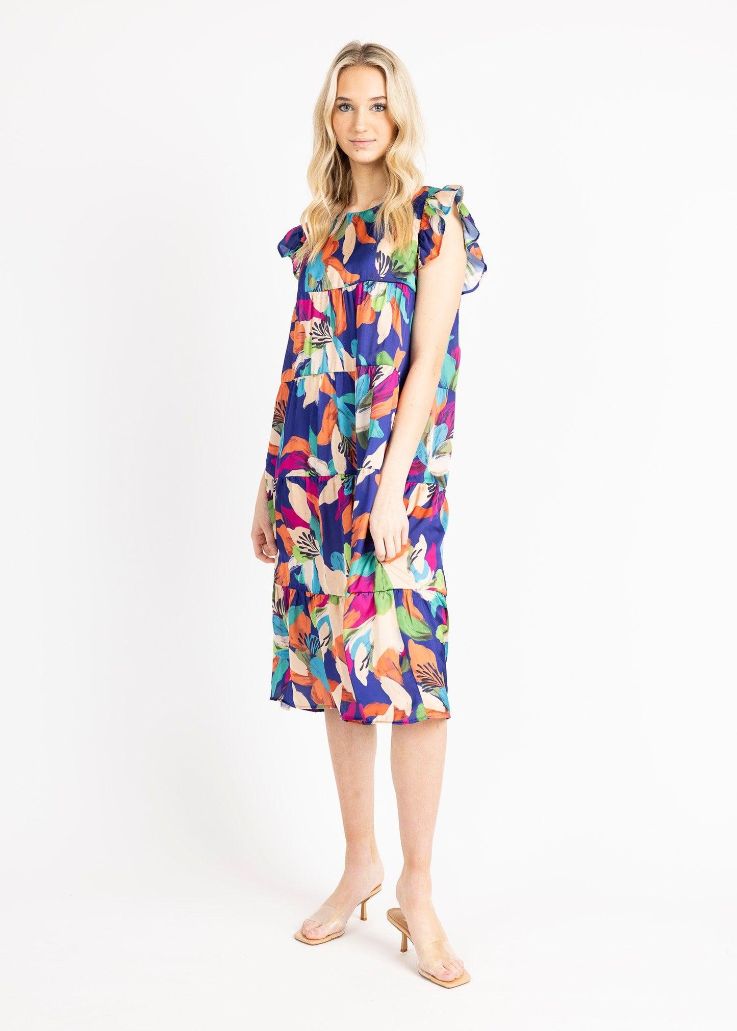 KRISTIN 3/4 DRESS print