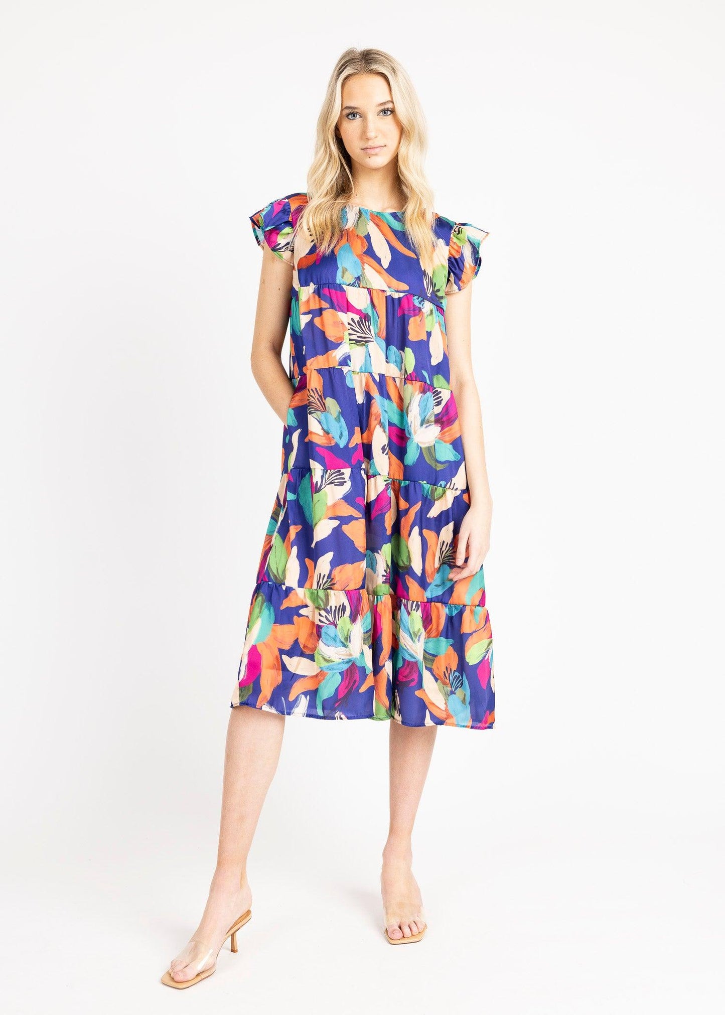 KRISTIN 3/4 DRESS print