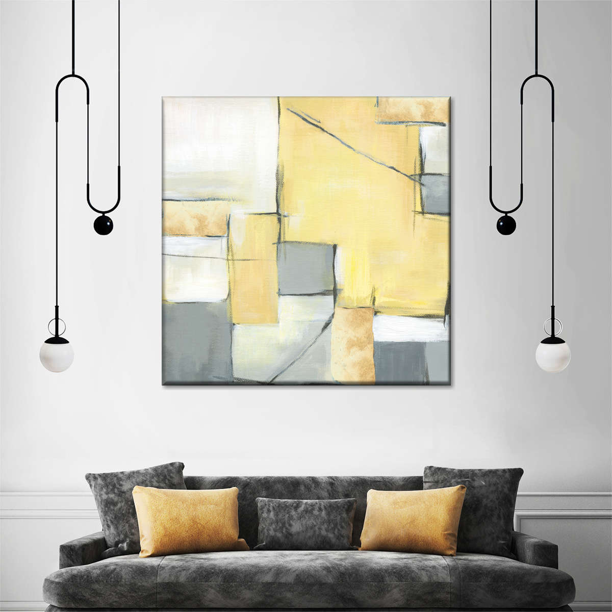 Golden Abstract II Wall Art