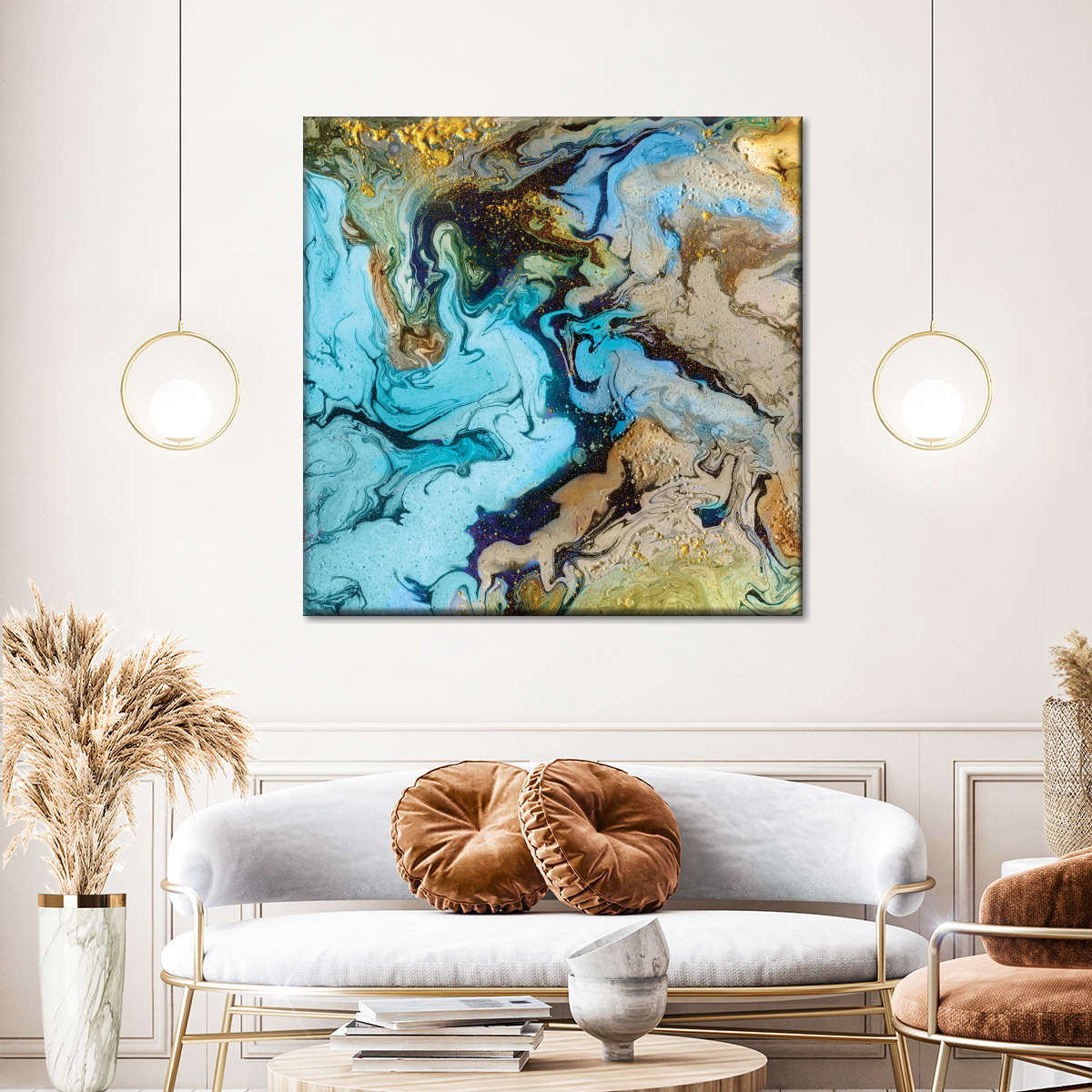 Turquoise Marble I Wall Art