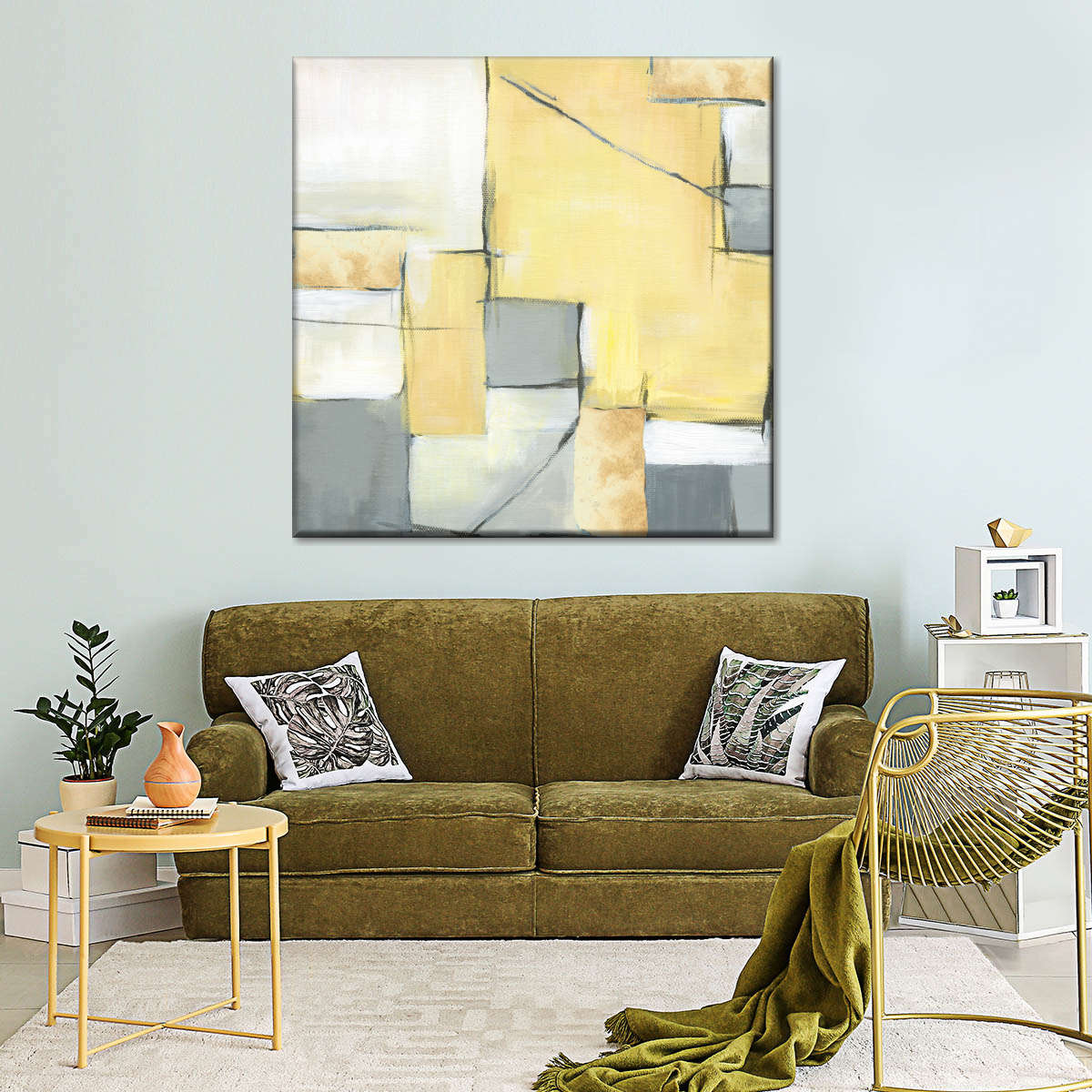 Golden Abstract II Wall Art