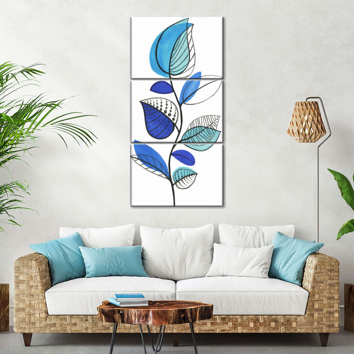 Illustrative Blue Wall Art
