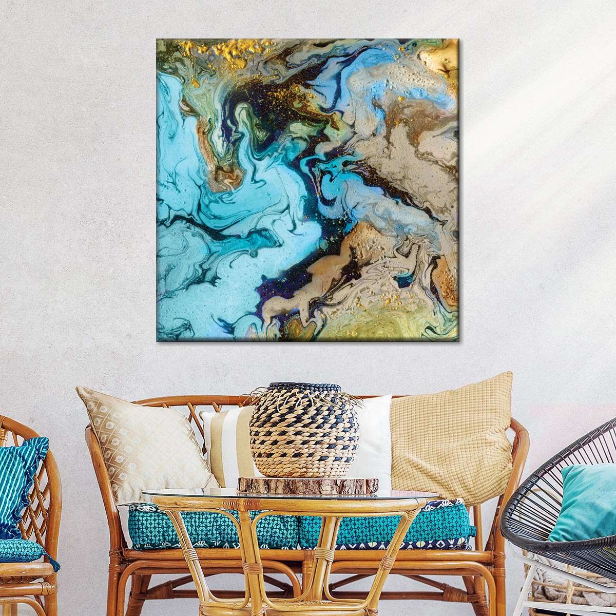 Turquoise Marble I Wall Art