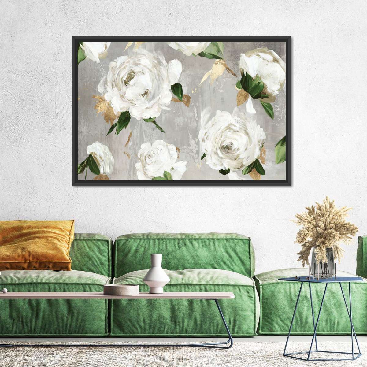 Pure White Peony Garden Wall Art