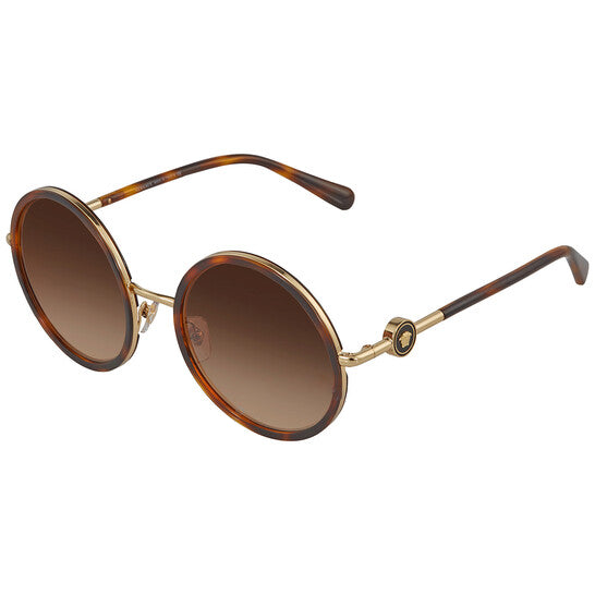 Versace Brown Gradient Round Ladies Sunglasses