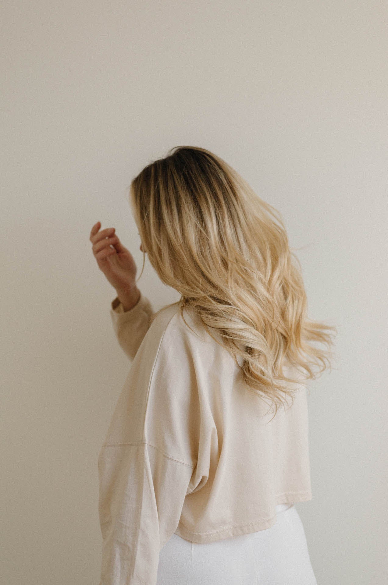 Oversized Long Sleeve Crop Top